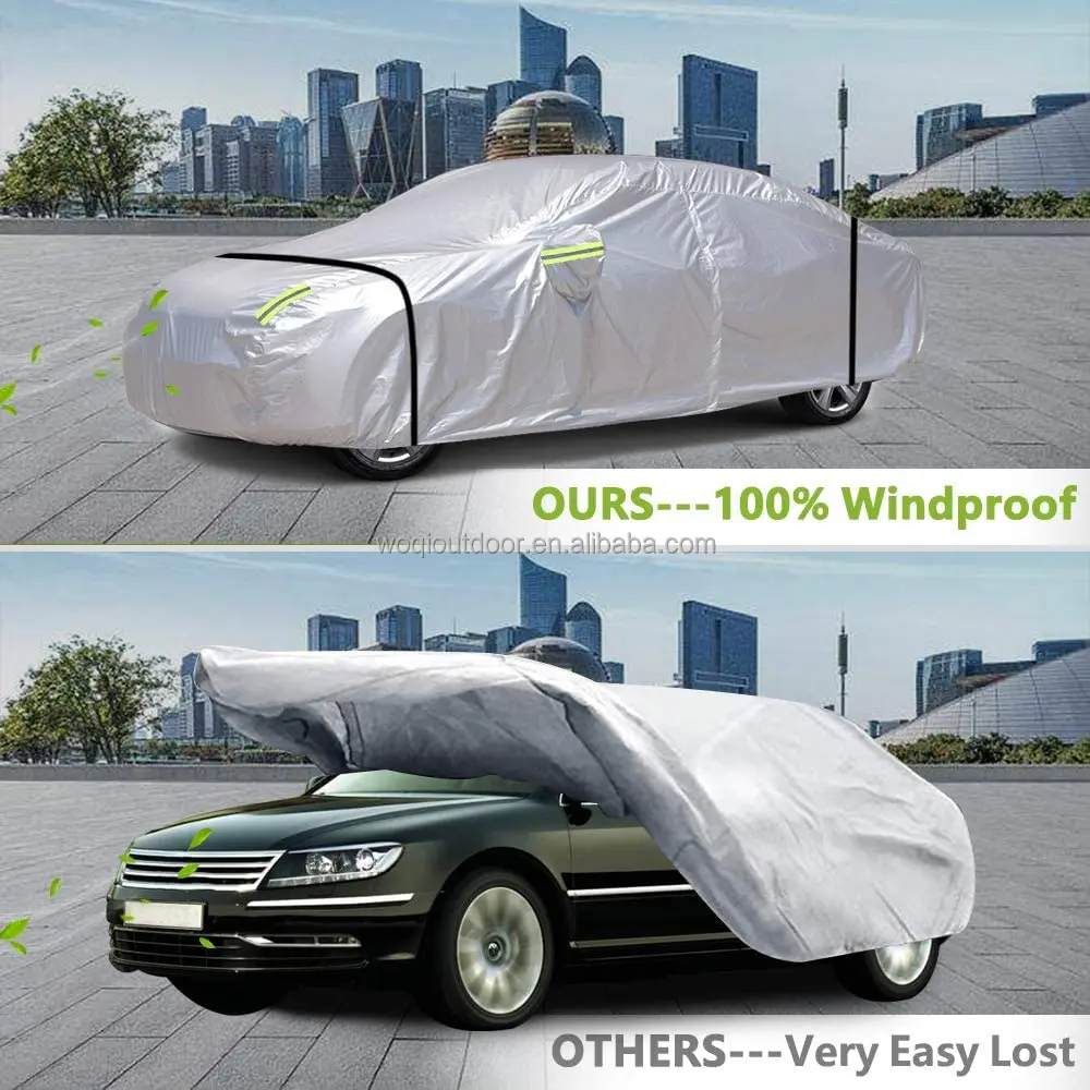 Woqi Universal Sedan Car Cover Waterproof All Weather Car Covers For