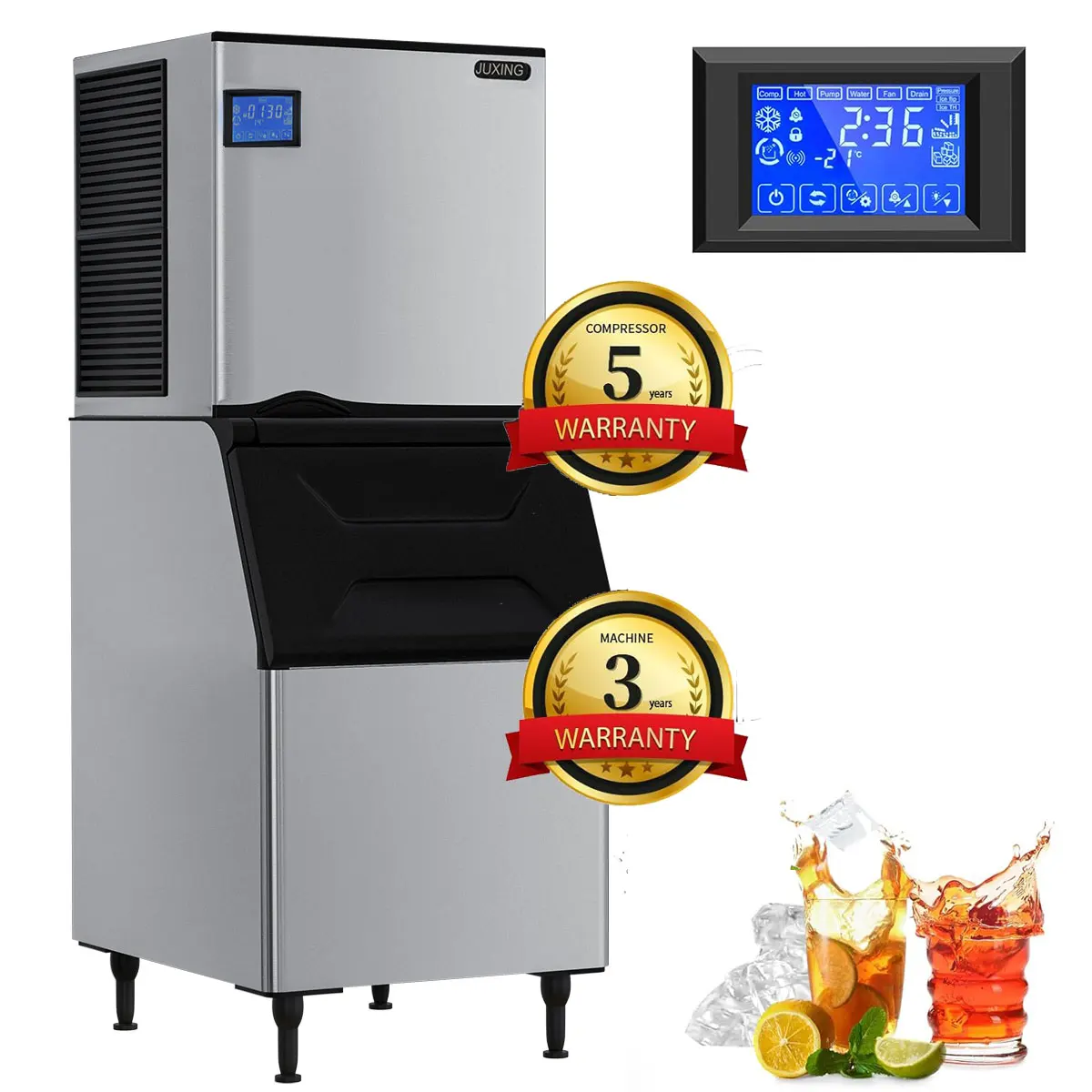 High Capacity  Ice Machine 172kg High Efficiency Best Selling Ice Factory Machine Plant Commercial Block Crystal Ice Maker