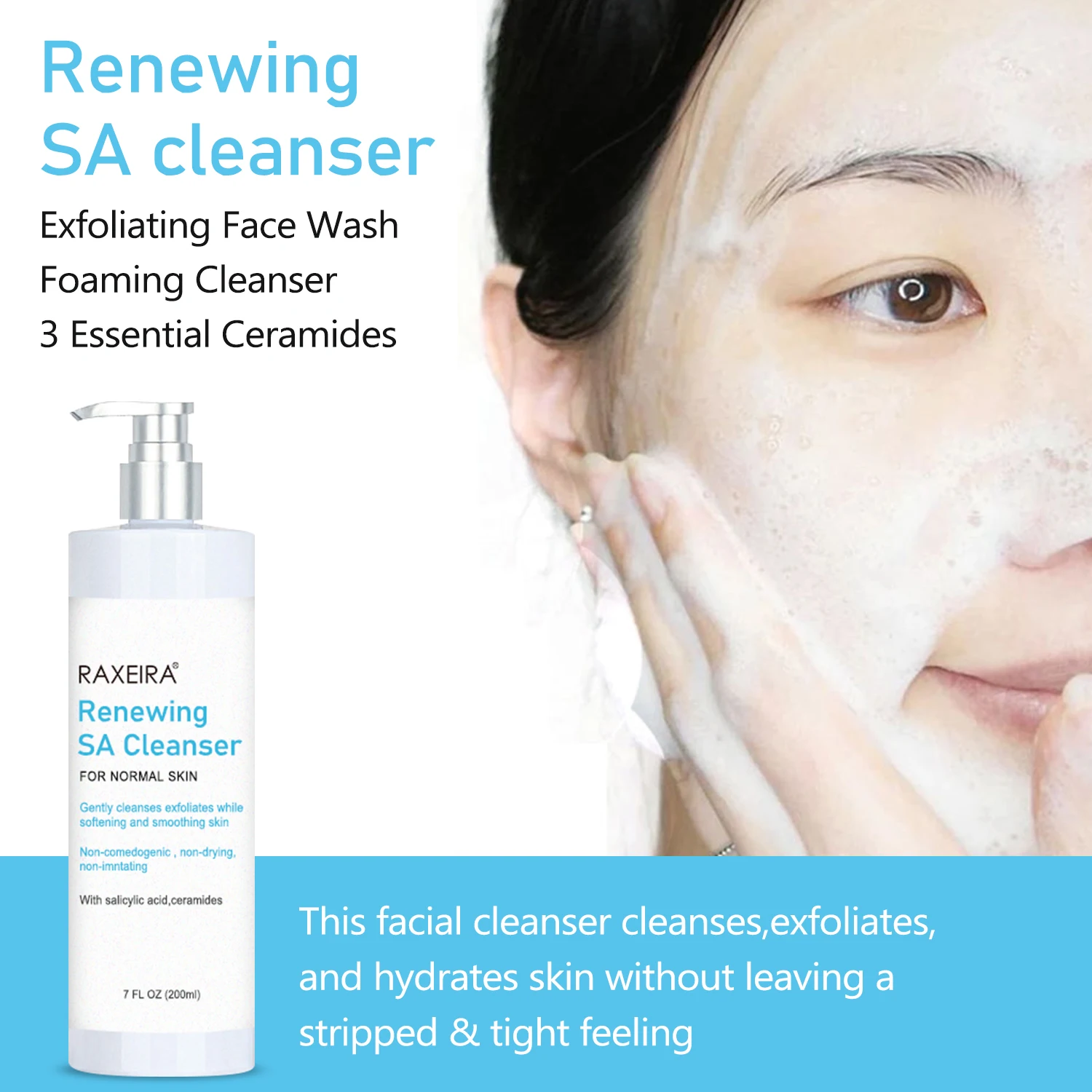 Face Wash Amino Acid Anti Acne Treatment Moisturizing Deep Cleansing