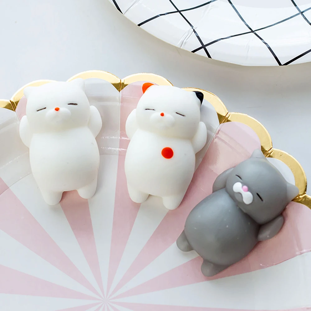 silicone cute animal squishy anti stress toy mini mochi squishy
