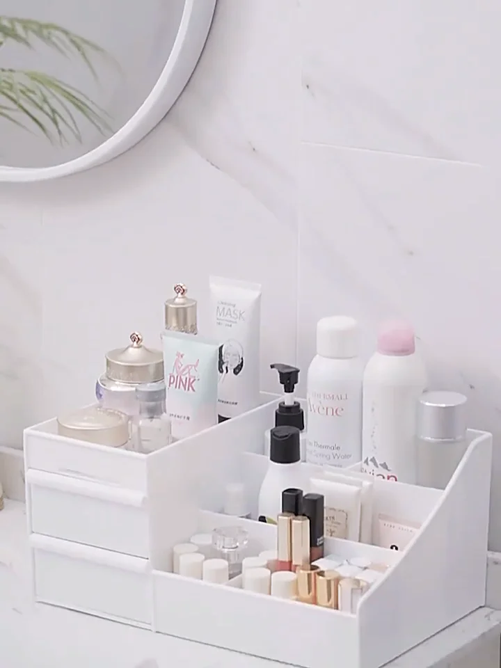 Good Quality Make Up Storage Box Rotate The Cosmetics And Skincare Rack