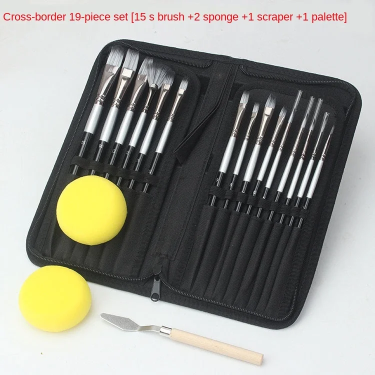 Набор акриловых кистей для рисования акварелью маслом и