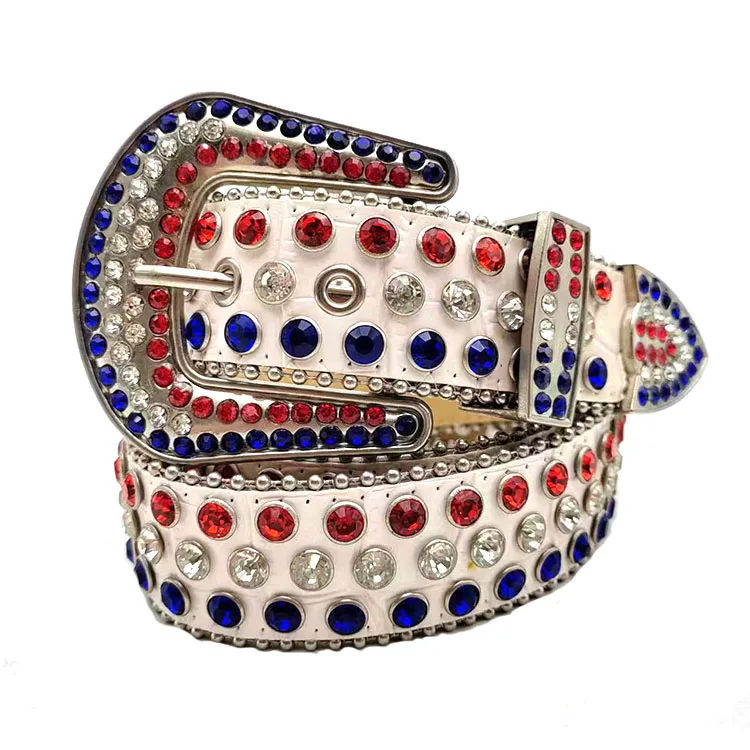 Bling BB Studded Y2K Belt with Large Buckle & OEM/ODM Available