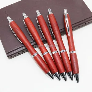 New Red Wood Pens Eco Friendly Pen Making Kits Wood Turning with logo for Pen Gift