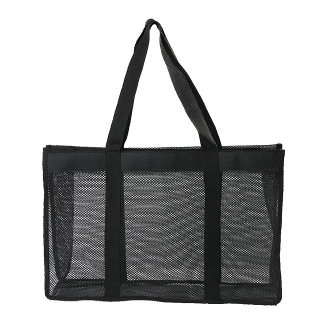 Promotional Foldable Multi-layer Nylon Mesh Shopping Bag Easy to Carry PE Mesh Transparent Nylon Bag