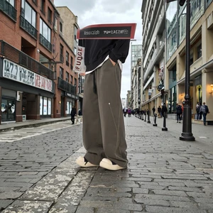 OEM & ODM CUSTOMIZED R&D Wholesale Sample Vintage Washed 300G Cotton Sweatpants for Men