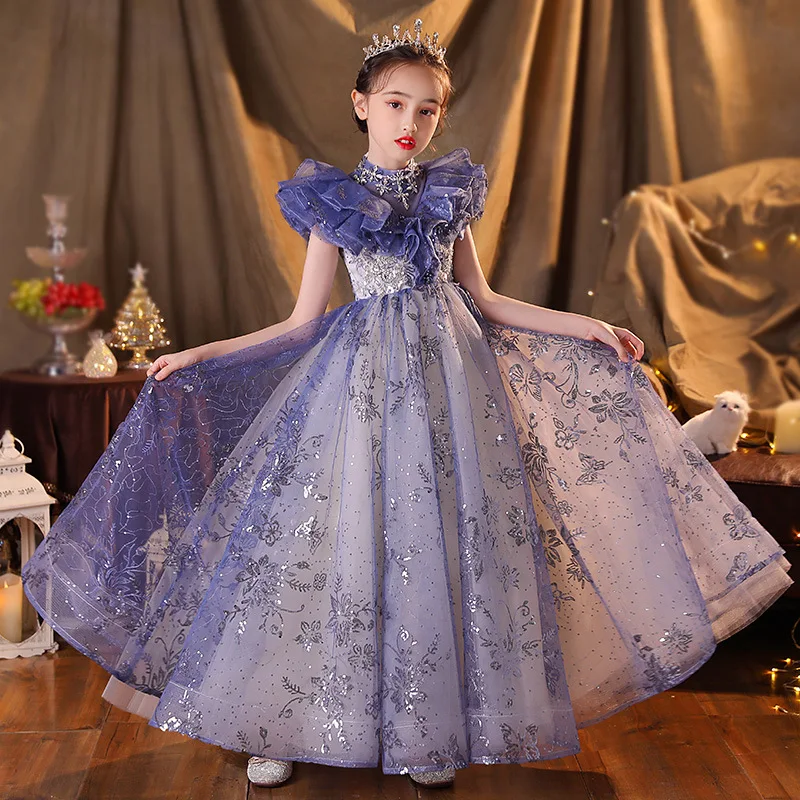 Wholesale children fancy 3t kids beautiful korean dresses puffy