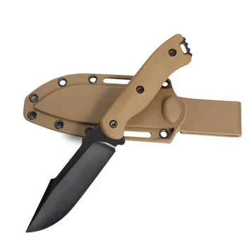Outdoor Multifunctional Tactical Survival Field Knife with Stainless Steel Blade Scabbard for Camping DIY Grade OEM Customizable