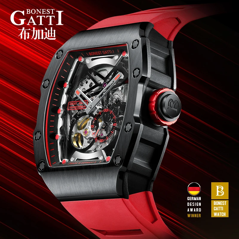 BONEST GATTI 2021 New Hot Sale Luxury Fashion Men Watch Automatic Mechanical Watch