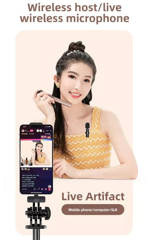 Mamen K8k9 Usb Microphone Mic Vlogging Living Show Smartphone Camera K9 Wireless Microphone