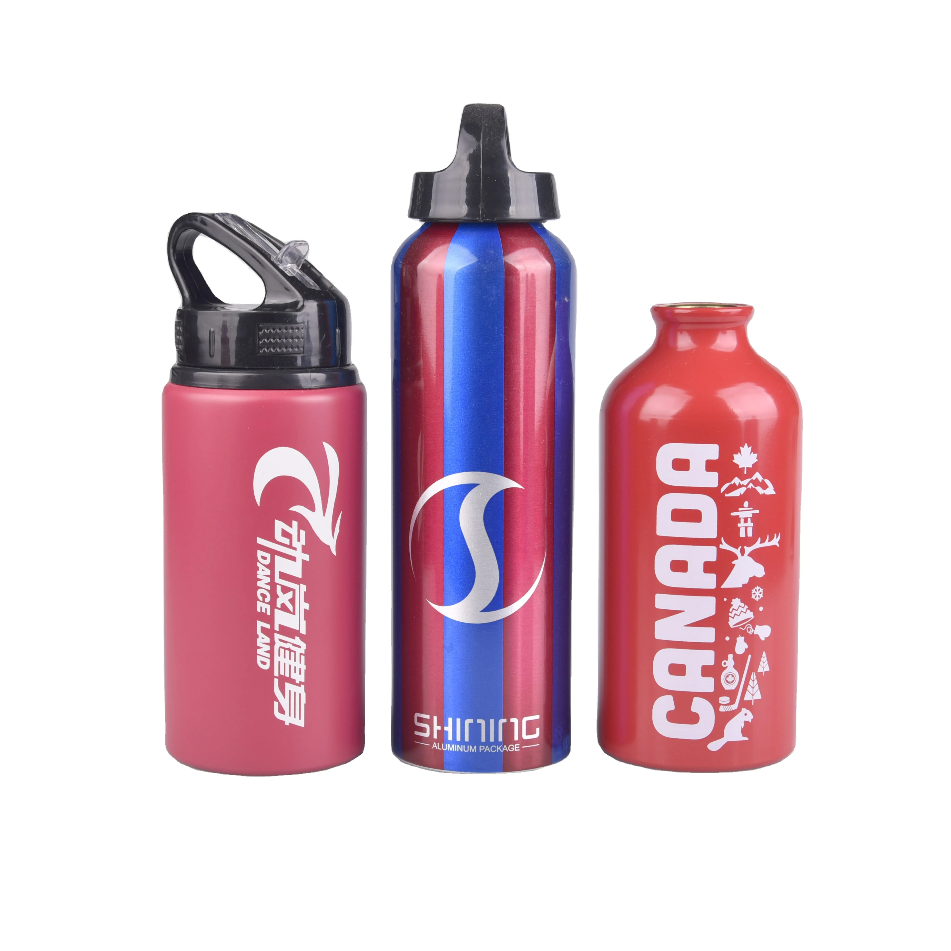 500ml Aluminum Sport Water Bottle With Carabiner, Great For