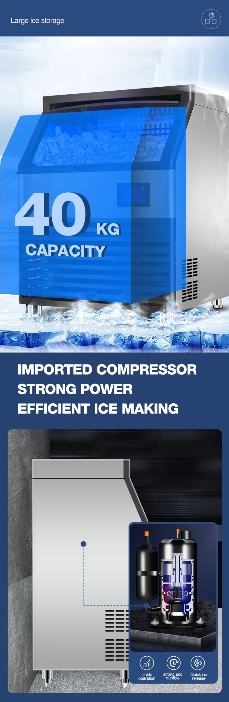 High Productivity Commercial Ice Maker Cube Machine Ice Maker Machine