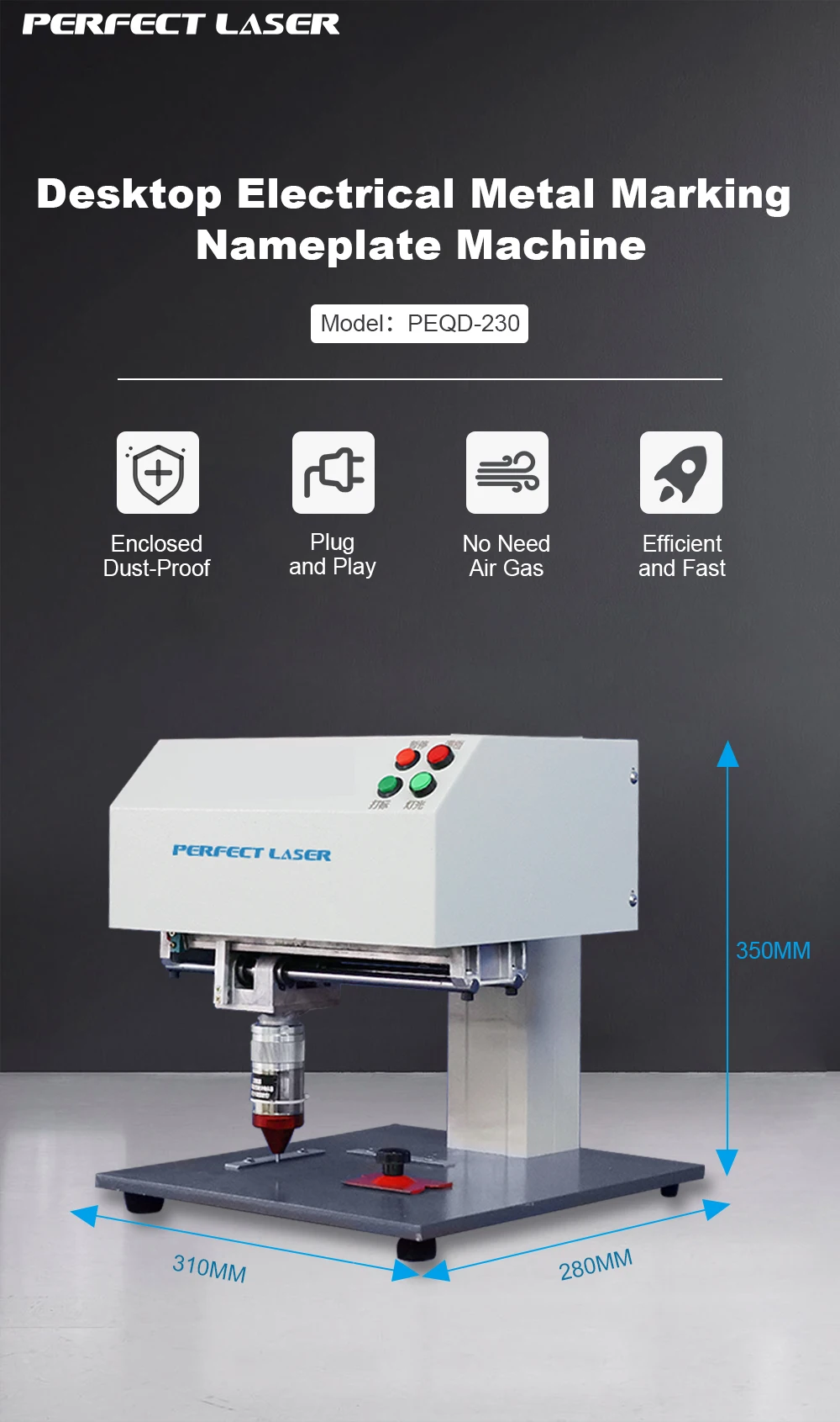 Perfect Laser Desktop Mini Engraving Machine for Aluminum Nameplate ...
