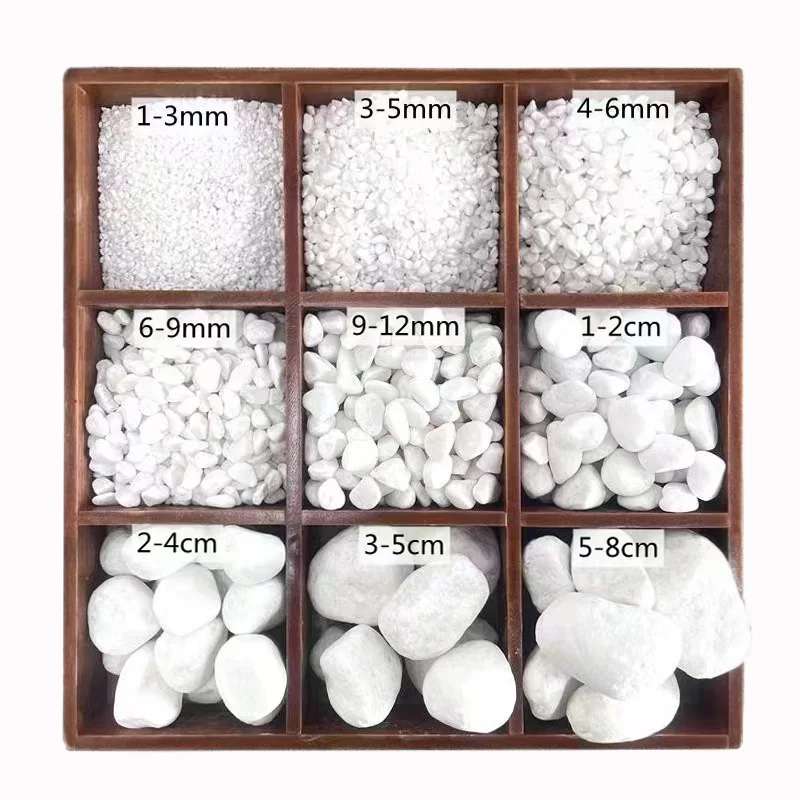 Types of Pebble Wash Stone Size and Colorful Gravel Pebbles Stones for Garden Glass Mosaic Stones Pebbles Crafts Material