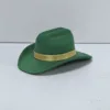 Cordon de menton en ruban doré vert