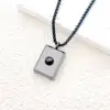 Black photo projection necklace