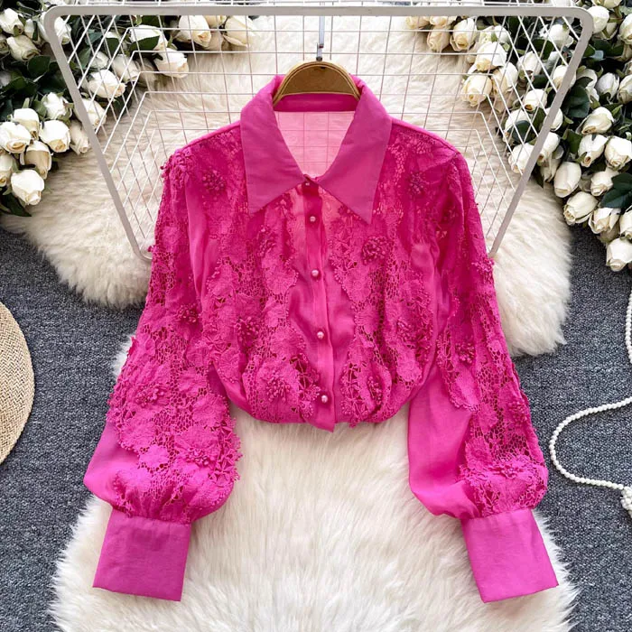 新品未使用　Lig.リグドット　ribbon blouse Ribbon Through Lace Back Pintuck Blouse by Baby, the Stars