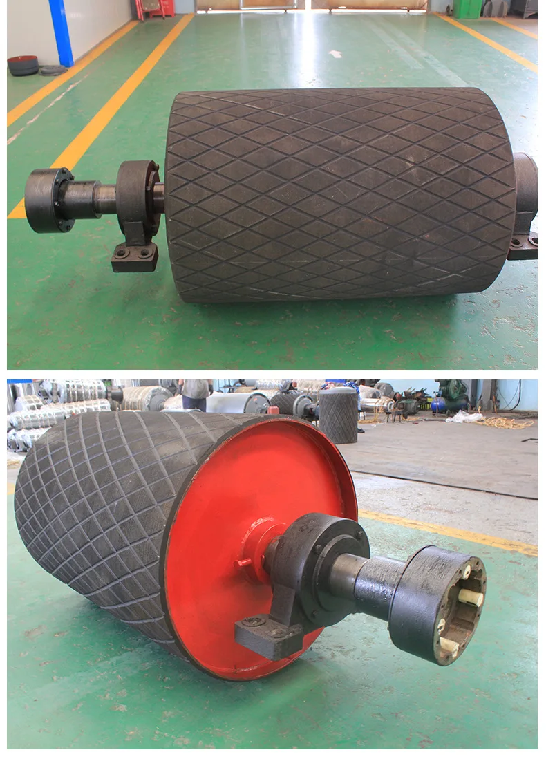 Factory Flat Belt Motor Drum Pulley Roller Conveyor Drum Head Pulley