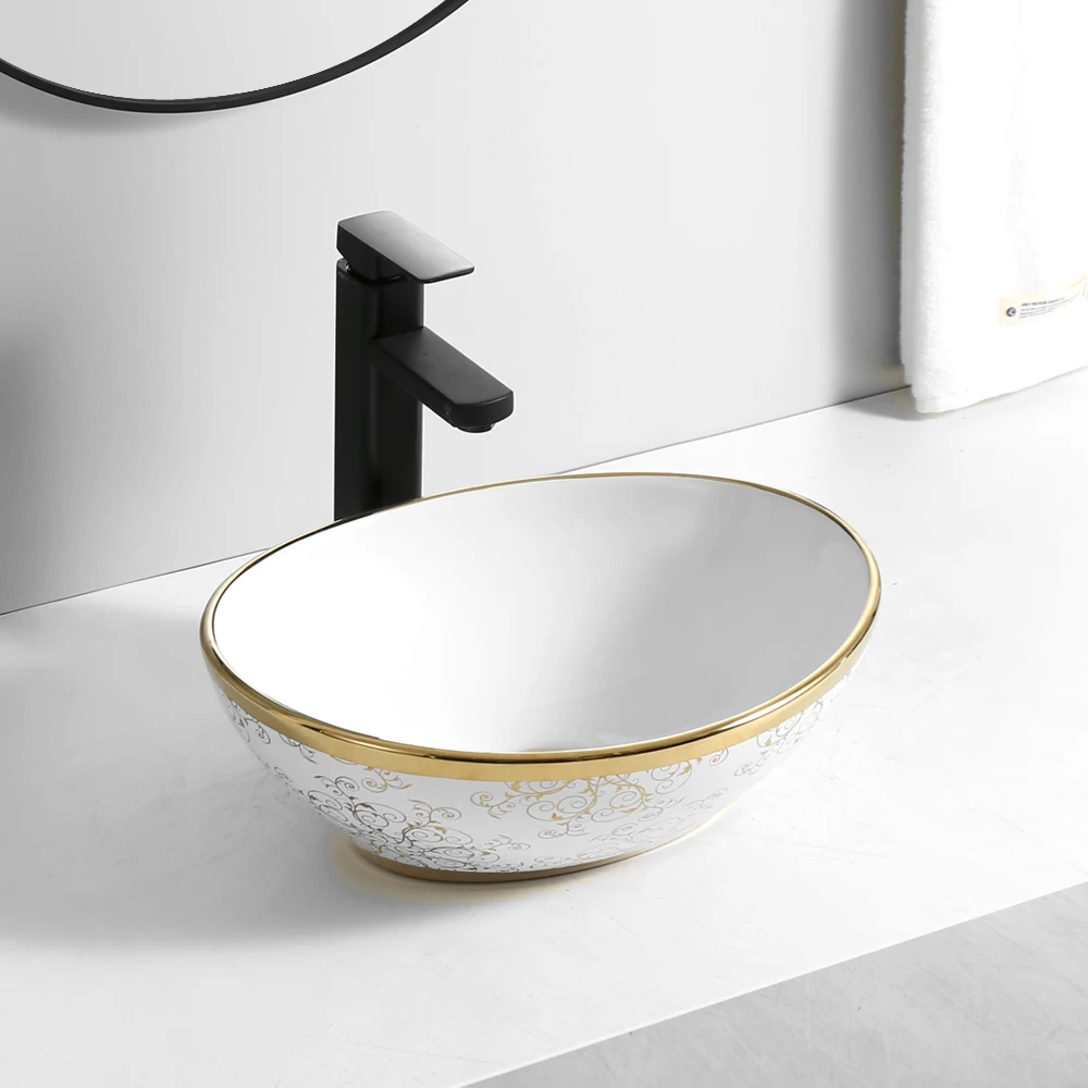 European Style Sanitary Ware Porcelain Bathroom Accessories Vessel Sink Bowl Oval Ceramic Hand Wash Art Basin Buy Oval Ceramic Hand Wash Art Basin