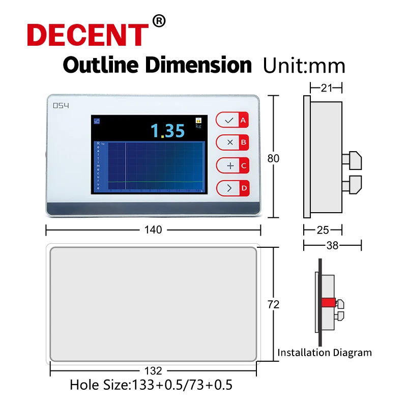 Load Celle Tester China Digital Weighing Indicator Adjustable Weight Sensor 5kg Load Cell Control Weighing Instrument Indicator