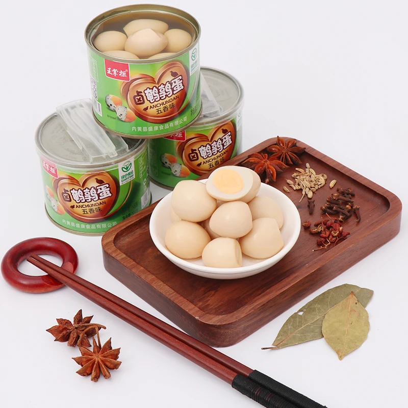 Canned Food Of Quail Egg For Eating In Tins Canned Boiled Quail Eggs In