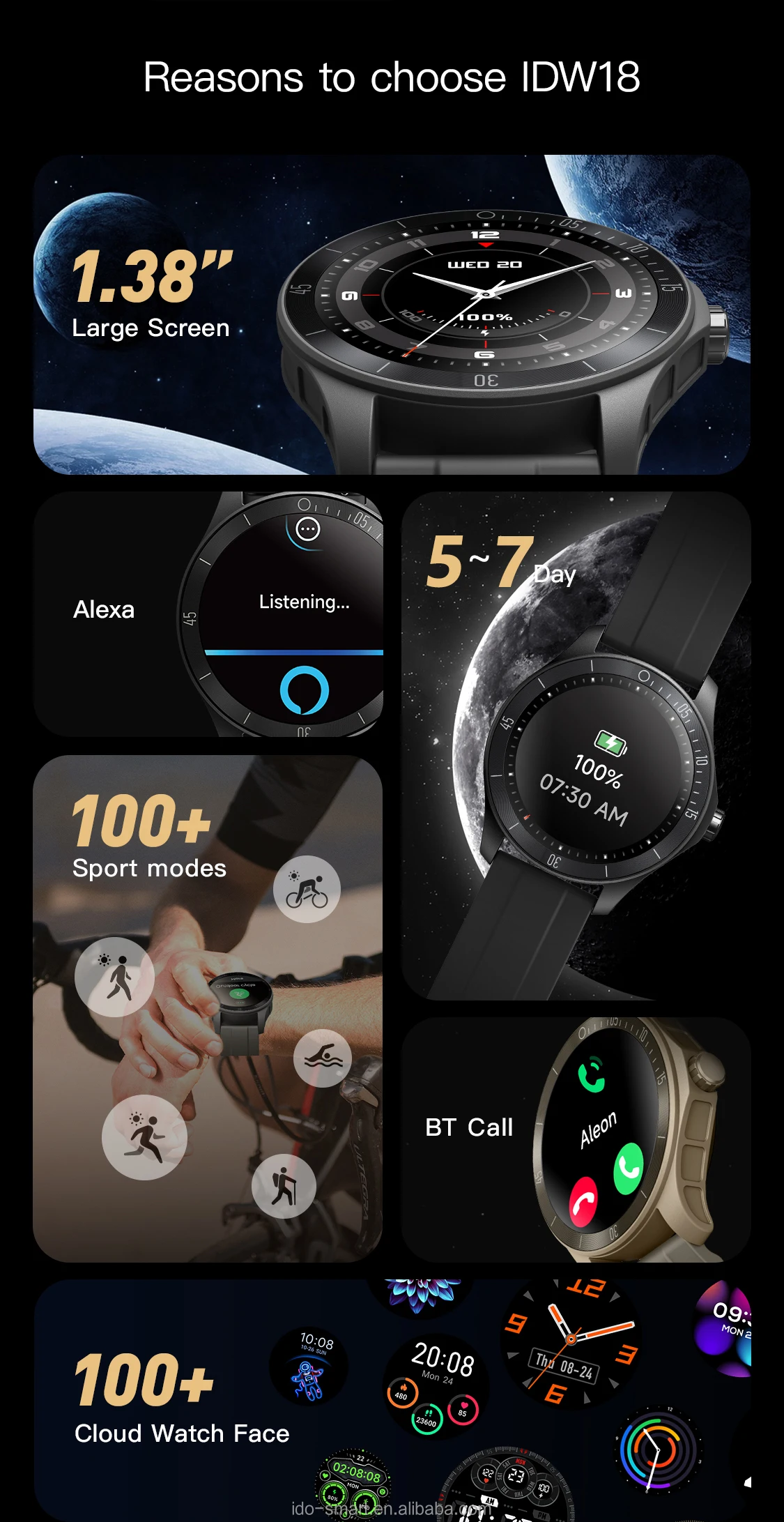 Sporty Smartwatch Heart Rate Watch Smart Watch Female Mens Smartwatch