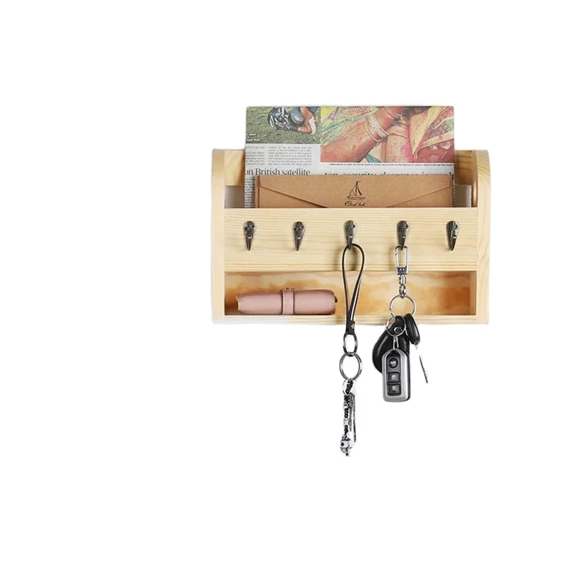 Holz-Schlüsselhalter Mit Elefanten-Design – 6 Haken Für Ordnung Im Eingangsbereich