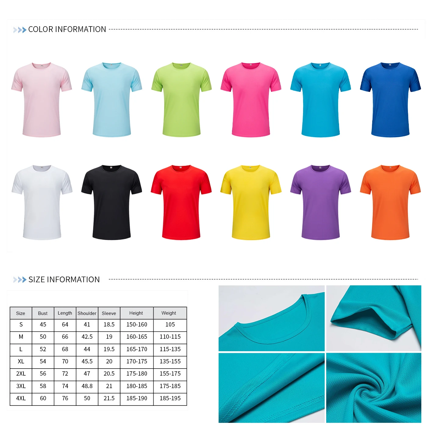 100 Polyester Sublimation T Shirt Blank White T Shirt Custom Tshirt
