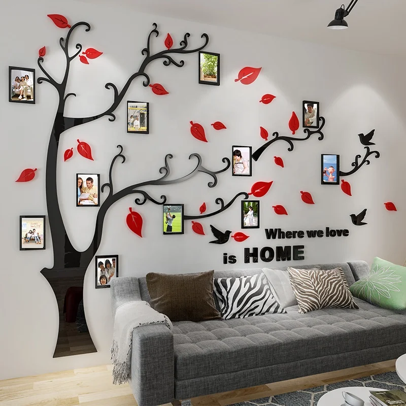 Family Photo Frame Tree Wall Art Decal Wall Sticker Home Decor Living Room Bedroom TV 3D DIY Wall Decor