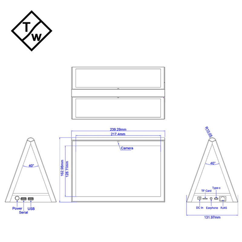 
 Устройство для встреч с двойным экраном 10,1 дюймов Android все в одном цифровая вывеска  