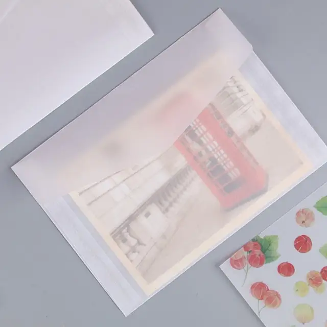 Wholesale Custom Glassine invitation cards Translucent Vellum Parchment Paper Envelope