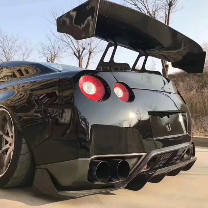 Big Barb Rear Trunk Spoiler Boot Lip for Nissan GTR Ford Mustang Toyota GT86 Subaru BRZ All Sedan Coupe Carbon Fiber / FRP