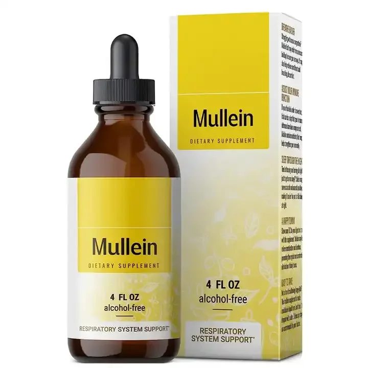 OEM mullein liquid mullein leaf extract and chlorophyll drops for private label support Respiratory System