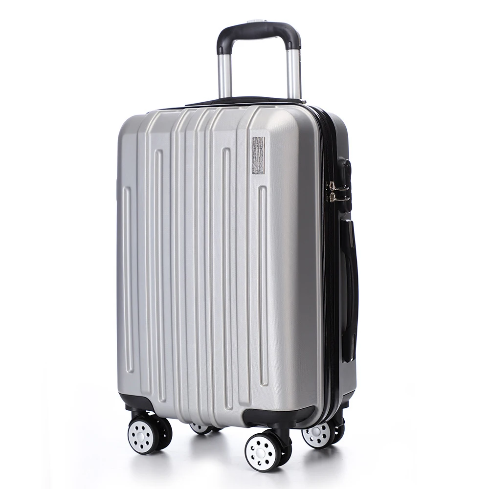 silver hard shell suitcase