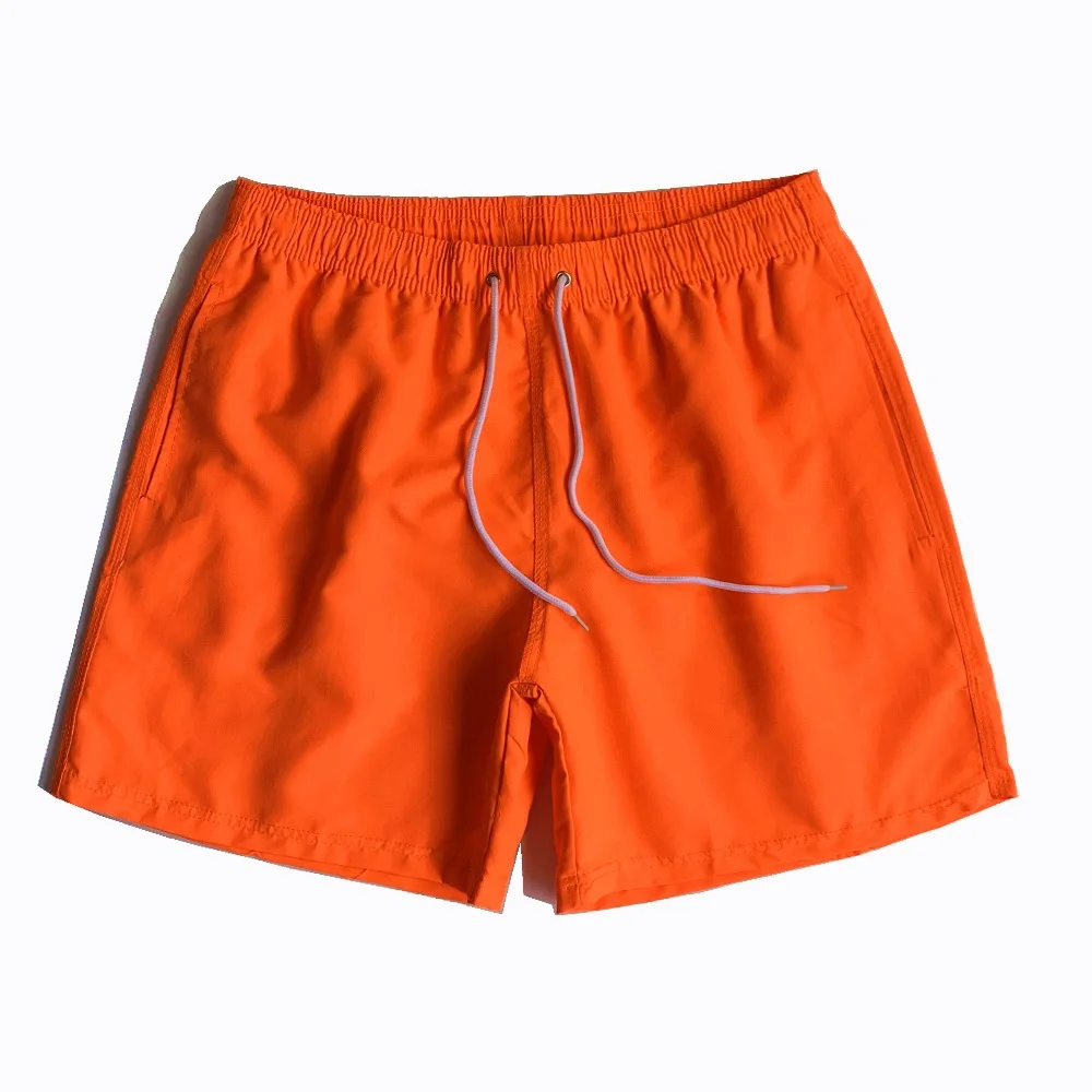 13 Colors 100% Polyester Men Summer Solid Color Beachwear Inside Mesh Wholesale Trunk Men's Swim Shorts948_voghion.com