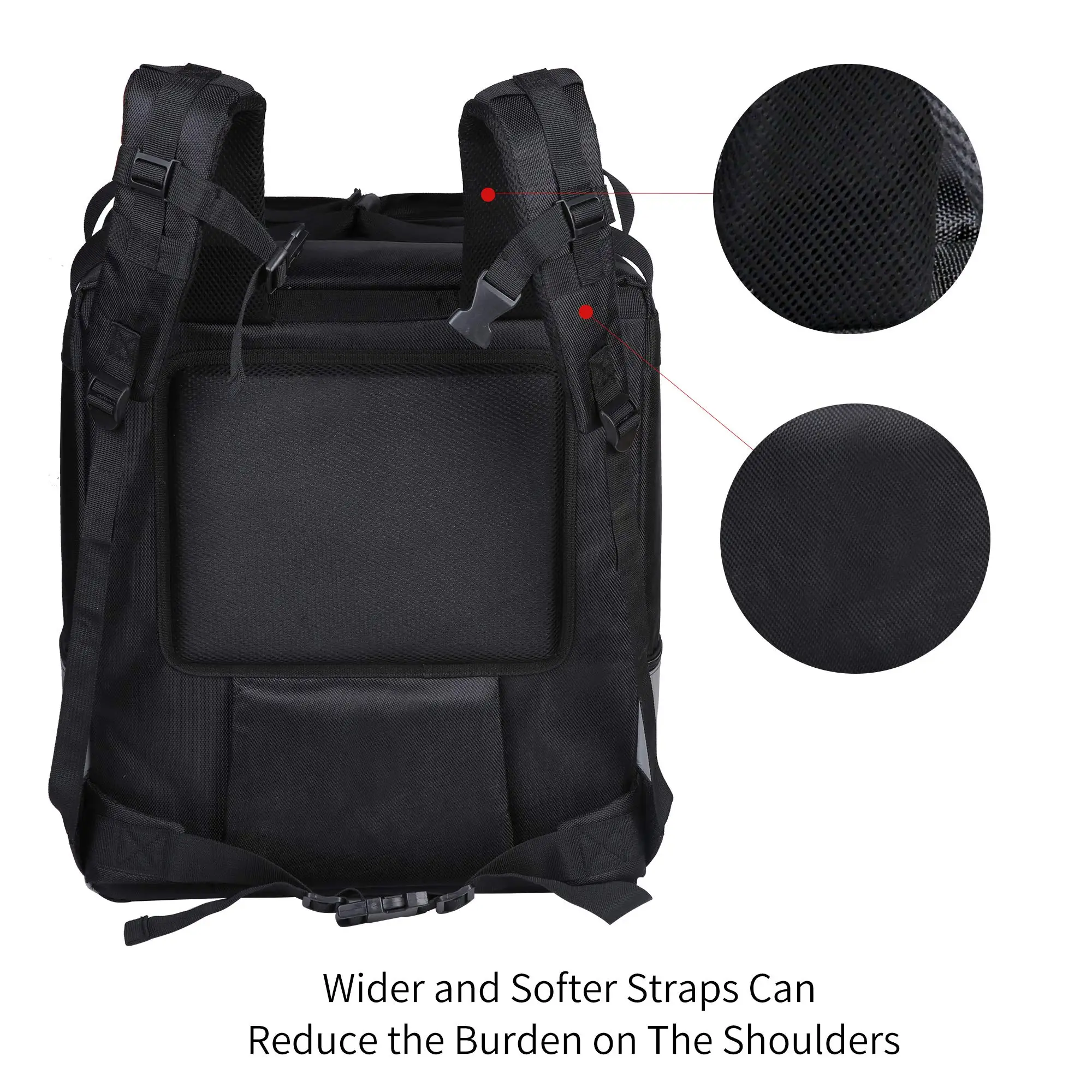 Recycle Safe Large Insulated Thermal Motorcycle Food Delivery Bag Custom for Car with Led Screen
