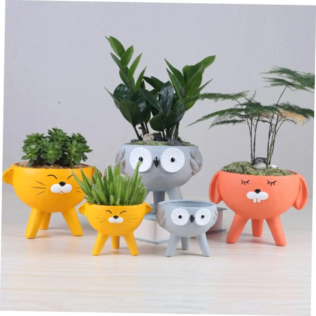 Customizable YOULI succulent flower pots factory direct sales cute style creative ceramic horse decorative flower pots