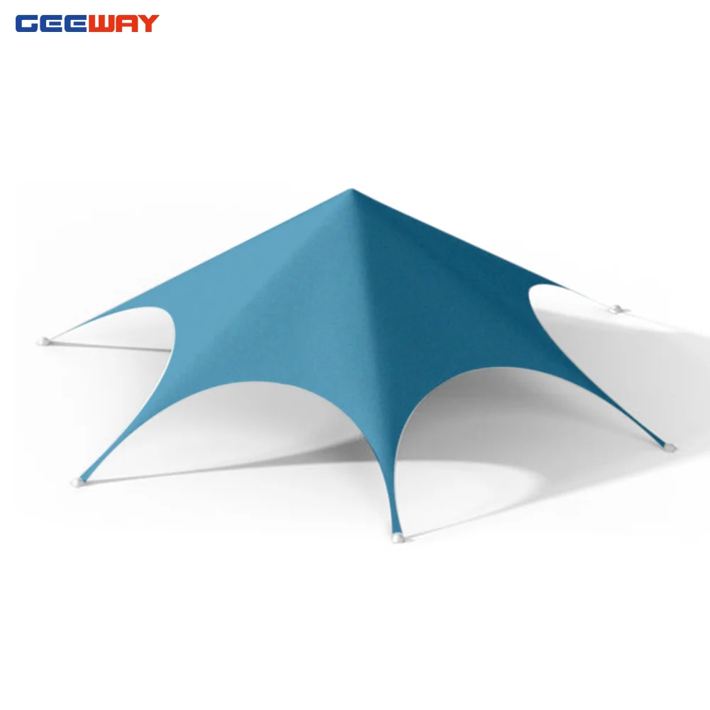 Factory Custom Spider Tents 12m Star Shade Tent Spider Hexagon Waterproof Star Canopy Shaped Beach Tent