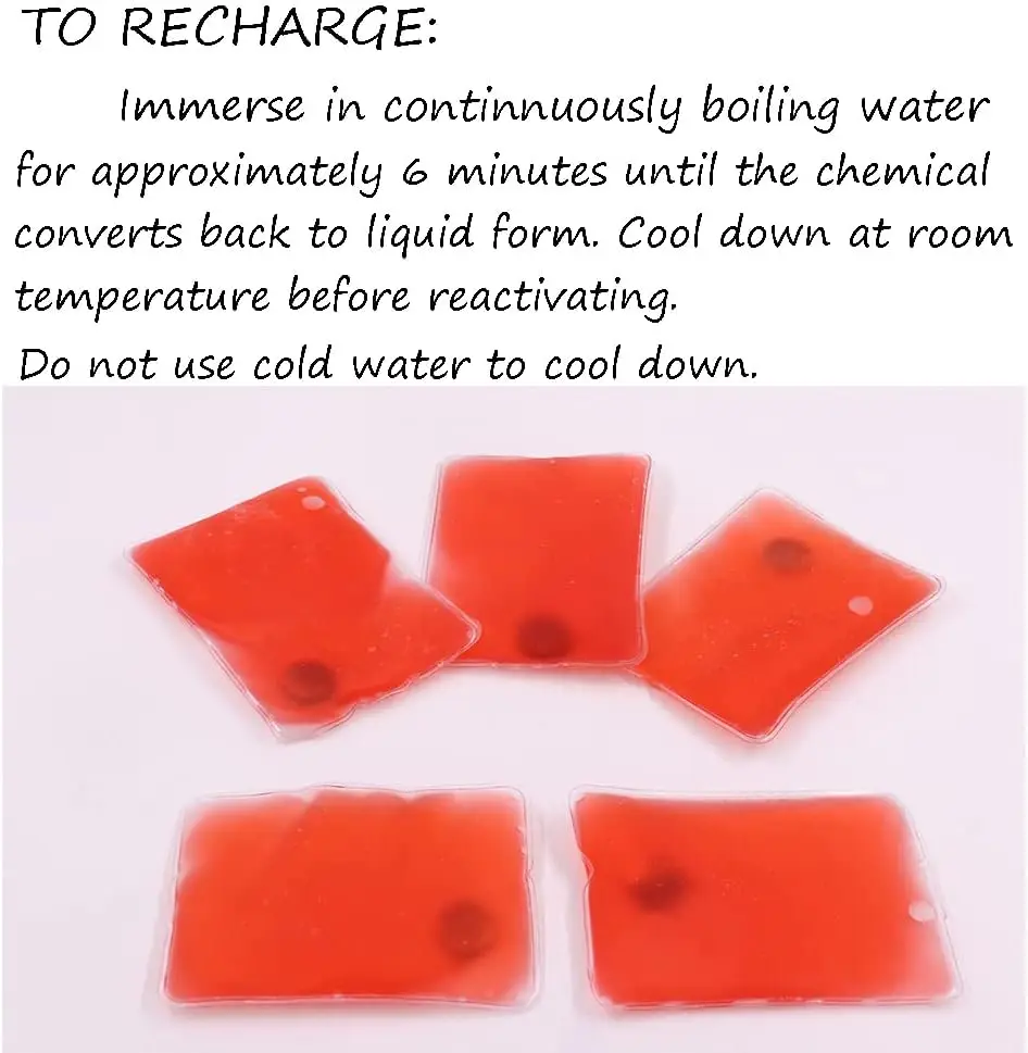Professional Factory PVC Reusable Instant Magic Heat Pack Body Warmer Hand Warmer Cold Pack Gel Gel Heat Pack