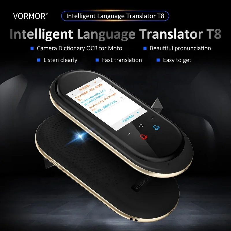 Most popular product Vormor T8 High-end smart portable voice translator  device voice recorder translation Mini pocket translator| Alibaba.com