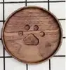 Black walnut bear paw coaster