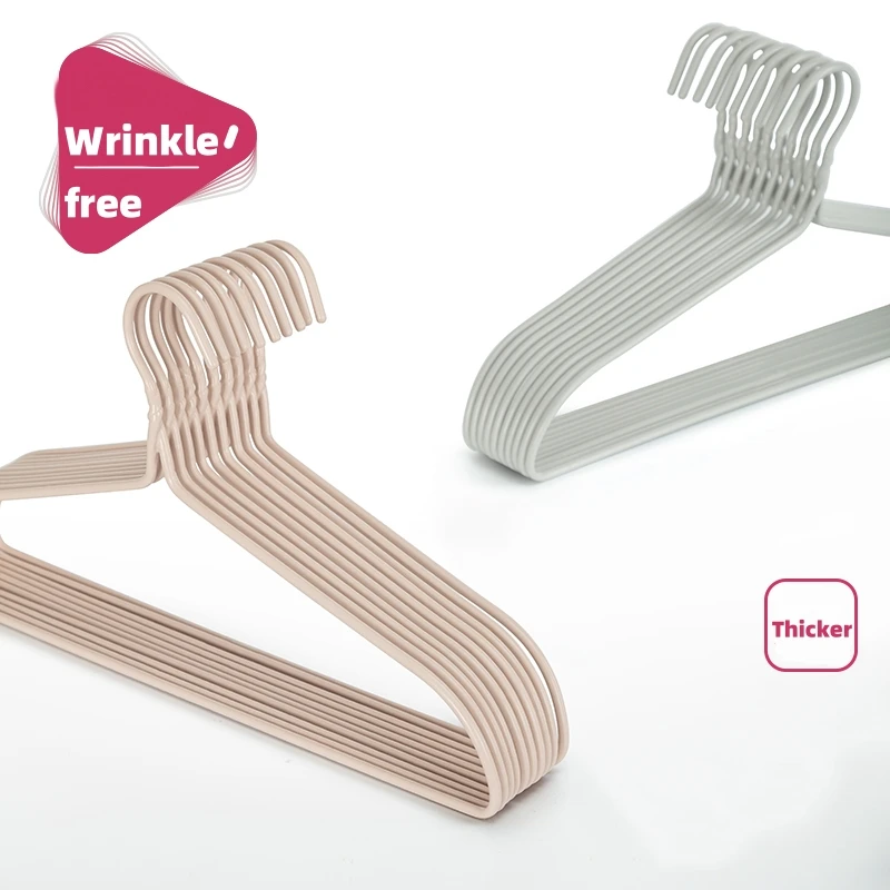 SOLELY 17 inches Wrinkle-Free Plastic Hangers Steel Pipe Hanger with Plastic Coating for Durability