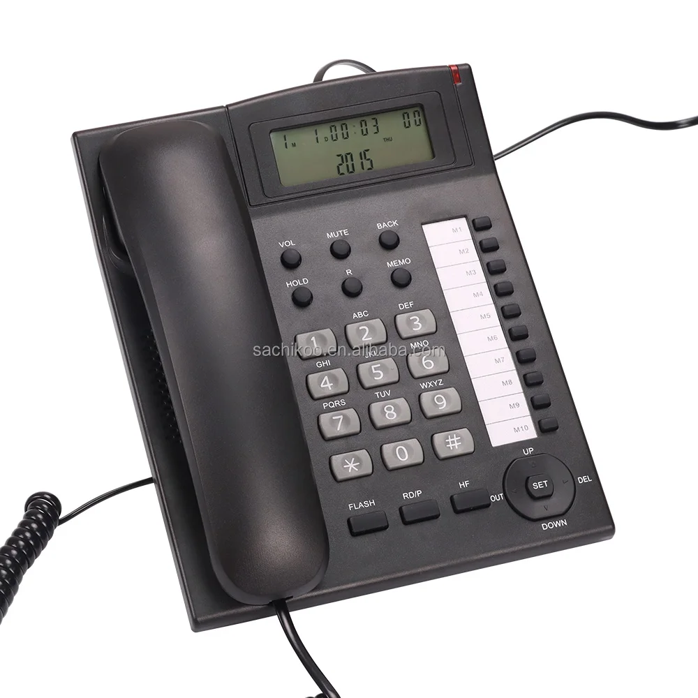 Sachikoo Office Hotel Caller ID Telephone Set with Hands-free Function Corded Landline Phone