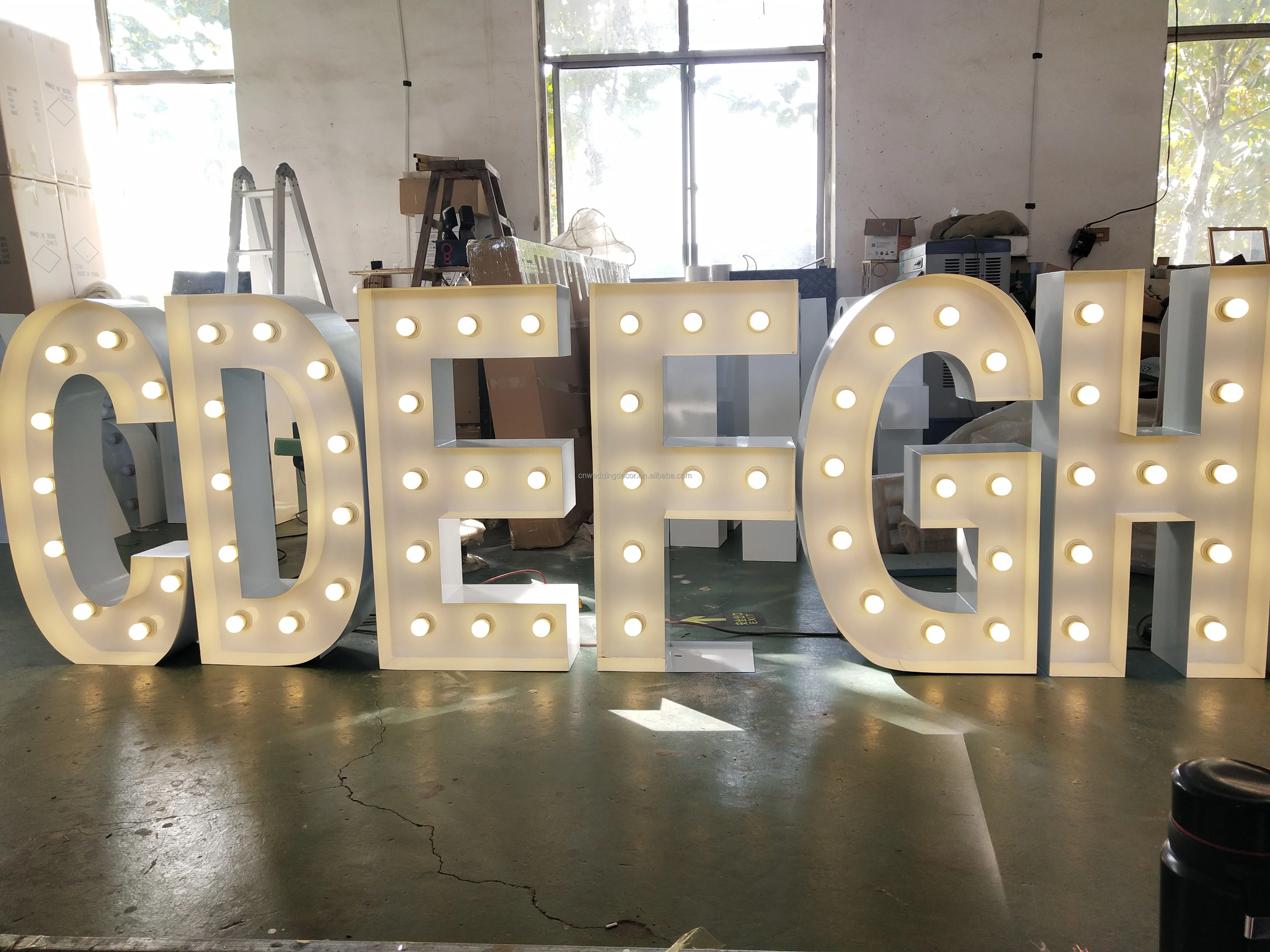 Wedding Ceremony Backdrop Decoration 4 Feet 0-9 Big Led Marquee Numbers ...