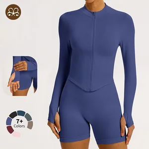 In Stock High Quality Full Zip Yoga Top Fitness Gym Workout Slim Fit Women's Long Sleeves Jacket