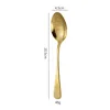 Golden dinner spoon