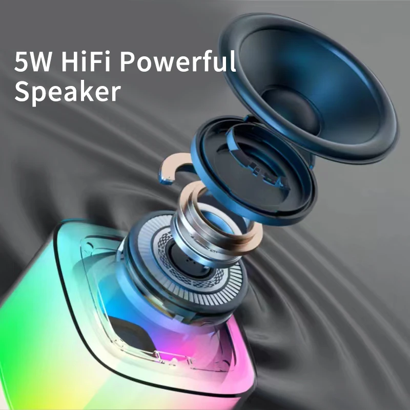 Karaoke Microphone Dual Mic Family KTV TF Card Play Christmas Kids Gift Portable Subwoofer Wireless Speaker for 5.3 LED