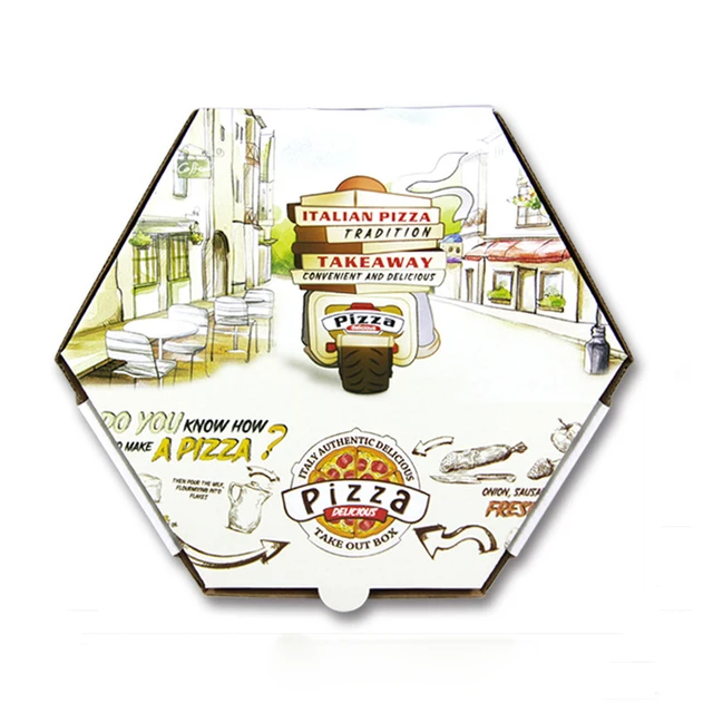 Different Size Custom Original Take Away Corrugated Paper Packaging For Pizza Box Carton