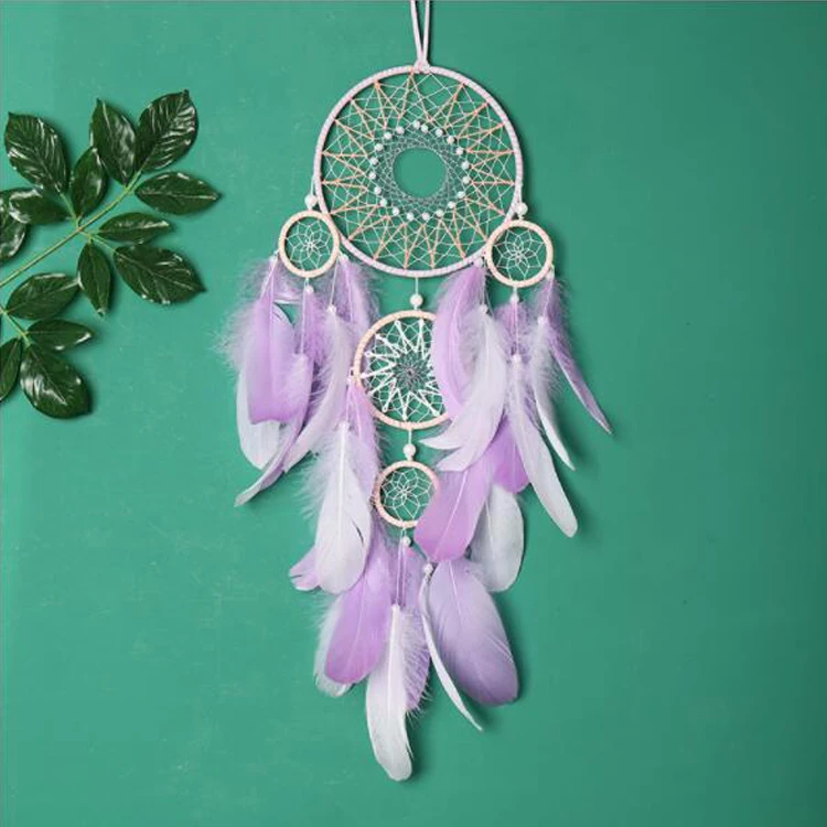 Details about   Blue Dream Catcher Wall Hanging Ornament Handmade Feather Craft Gift #5 