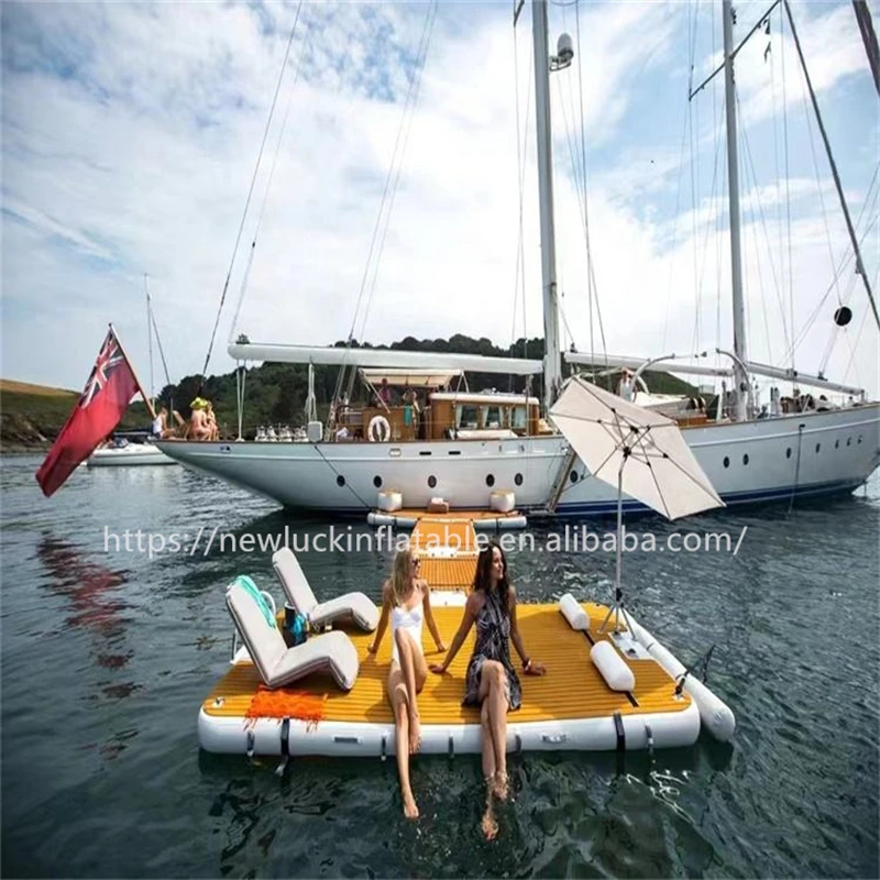 2023 Inflatables Island Floating Lounge Inflatable Floating Platform